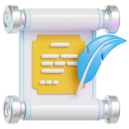 Scroll  3D Icon