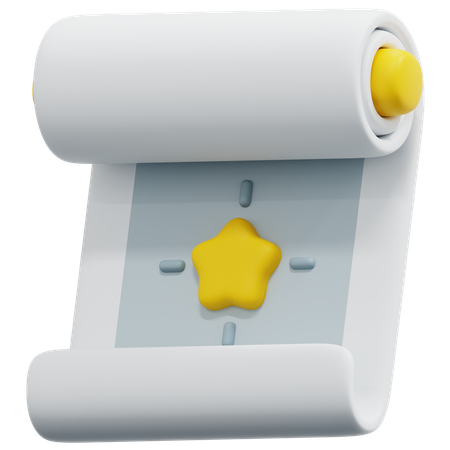 Scroll  3D Icon