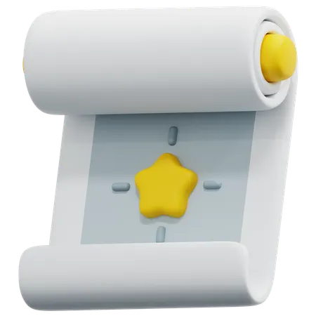 Scroll  3D Icon