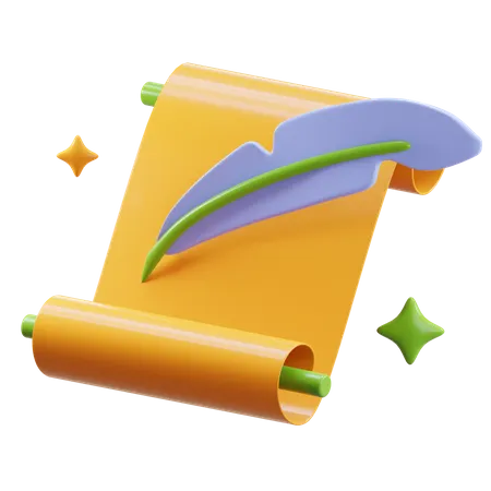 Scroll 3D Icon
