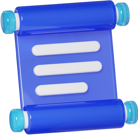 Scroll  3D Icon