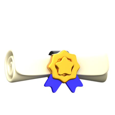 Scroll Award  3D Icon