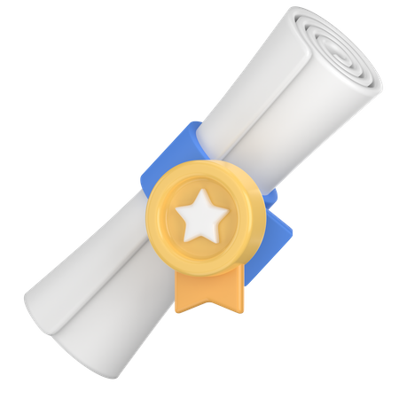 Scroll certificate  3D Icon