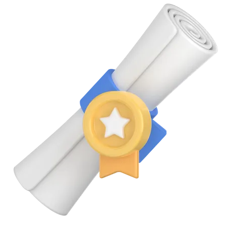 Scroll certificate  3D Icon