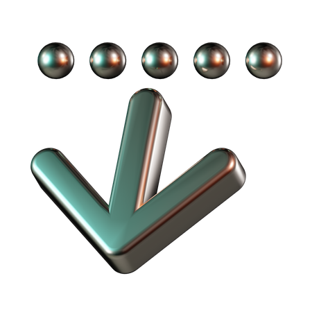 Scroll Down  3D Icon