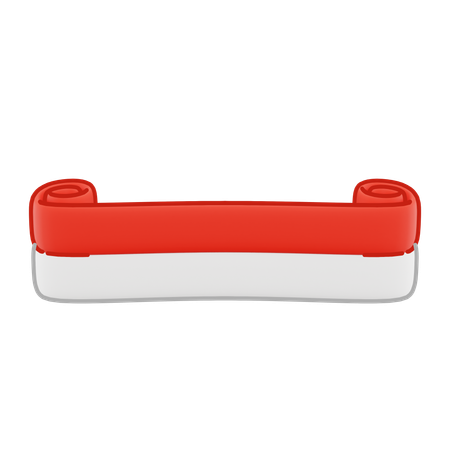 Scroll-Flagge  3D Icon