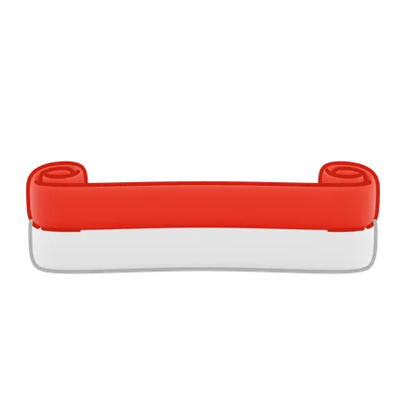 Scroll-Flagge  3D Icon