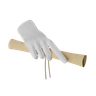 3d plaster cast of the hand logo