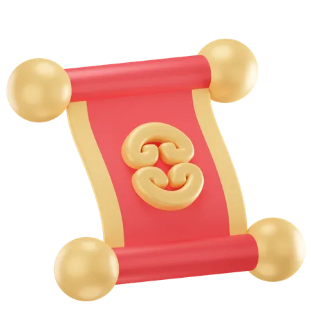 Scroll Letter  3D Icon