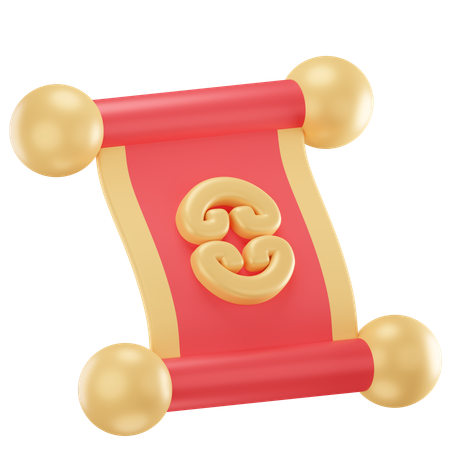 Scroll Letter  3D Icon