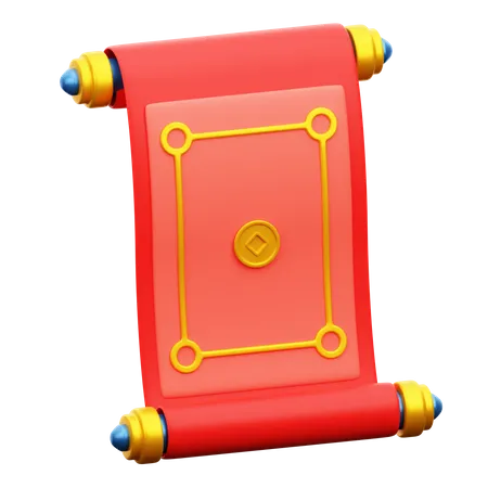 Scroll Letter  3D Icon