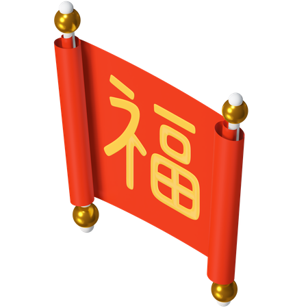 Scroll letter  3D Icon