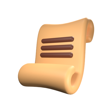 Scroll Letter  3D Icon