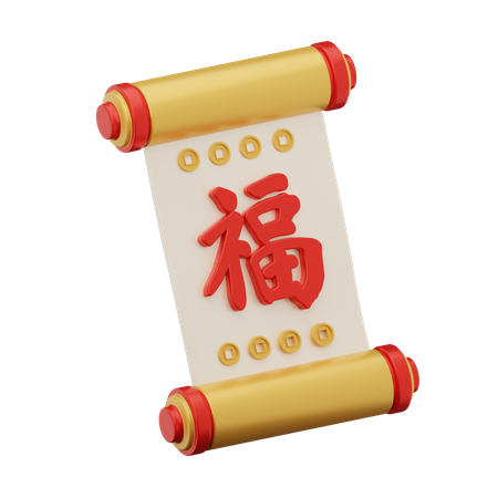 Scroll Letter  3D Icon