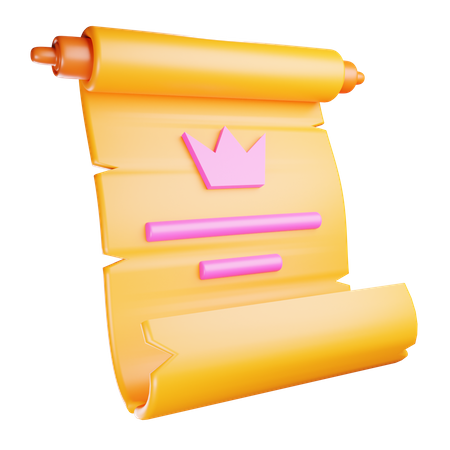 Scroll Letter  3D Icon
