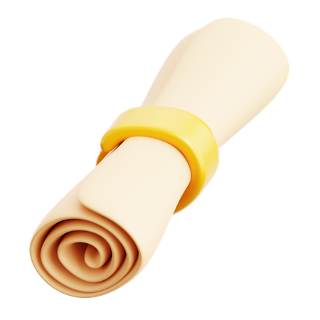 Scroll Letter  3D Icon