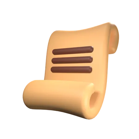 Scroll Letter  3D Illustration