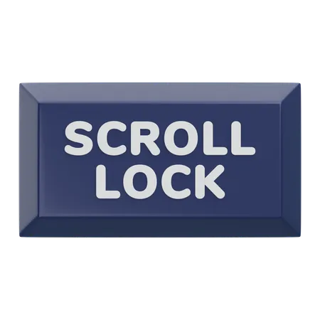 Scroll Lock Keyboard Key  3D Icon