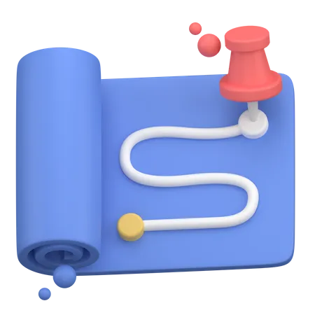 Scroll map  3D Icon