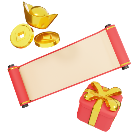Scroll Ornament horizontal  3D Icon