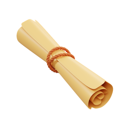 Scroll Paper  3D Icon