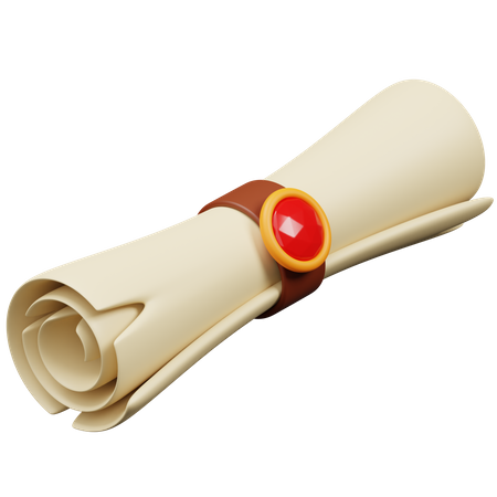 Scroll Paper  3D Icon