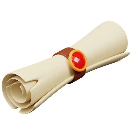 Scroll Paper  3D Icon