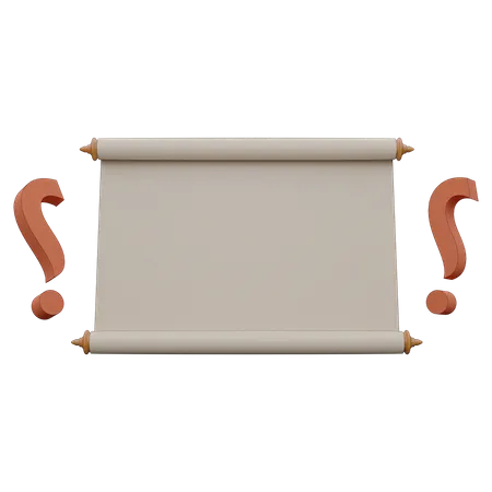 Scroll-Präsentationstafel  3D Icon