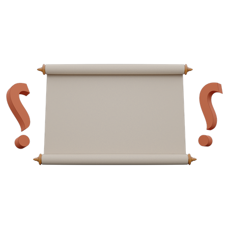 Scroll Presentation Board 3D Illustration