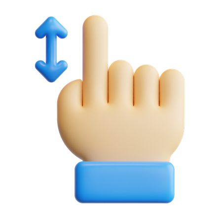 Scroll Touch Gesture  3D Icon