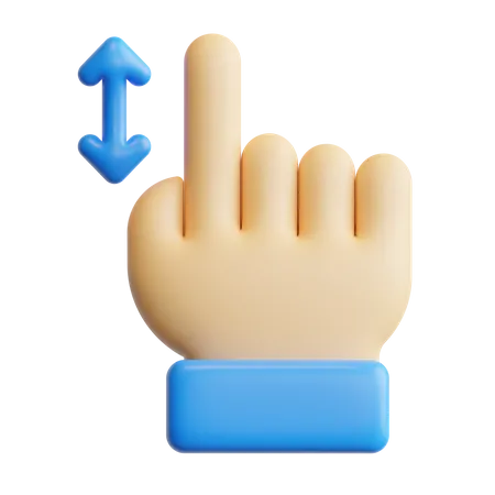 Scroll Touch Gesture  3D Icon