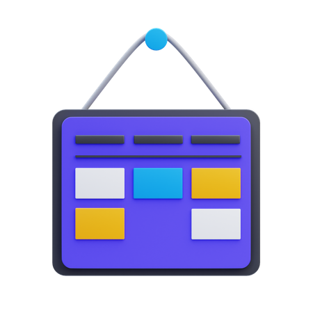 Scrum Board  3D Icon