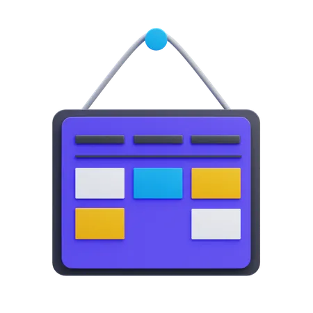 Scrum Board  3D Icon
