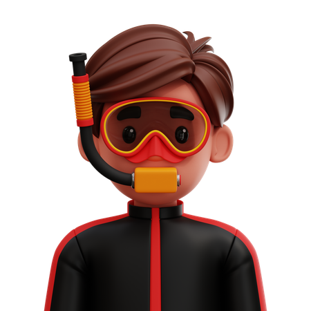 SCUBA DIVER  3D Icon