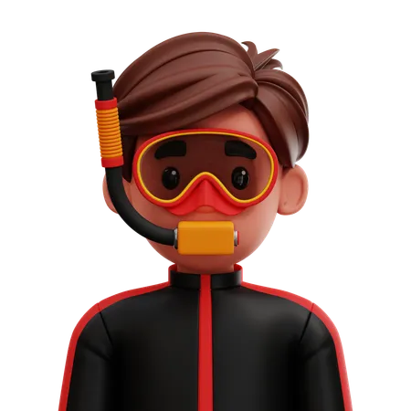 SCUBA DIVER  3D Icon