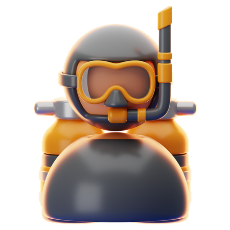 Scuba Diver  3D Icon
