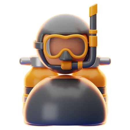 Scuba Diver  3D Icon