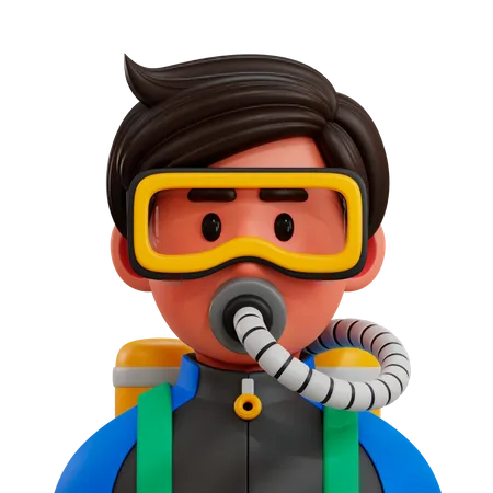 Scuba Diver  3D Icon