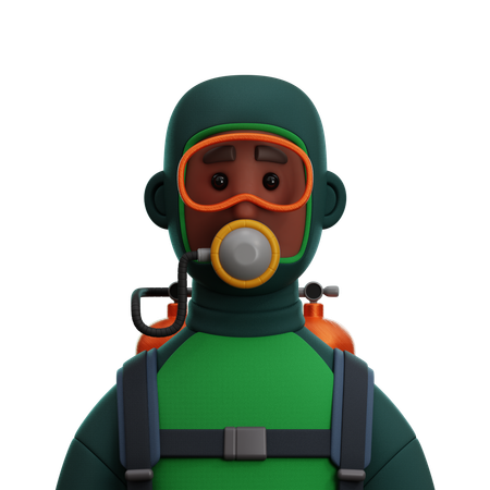 SCUBA DIVER MAN  3D Icon