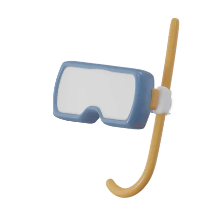 3 D Graphic Of Scuba Diver With Snorkel 3D Icon