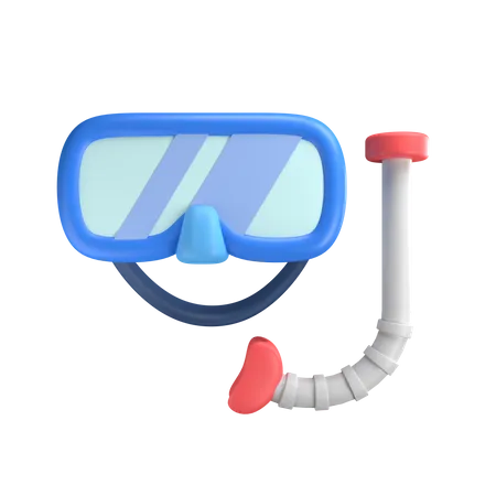 Scuba Diving Mask  3D Illustration