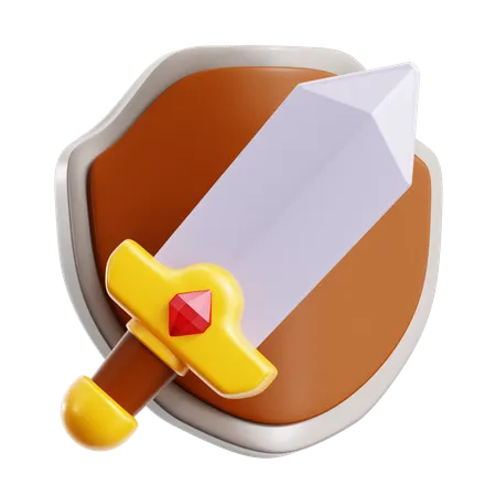 Spada scudo  3D Icon