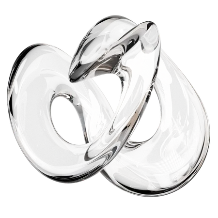 Sculpture abstraite en verre transparent  3D Icon