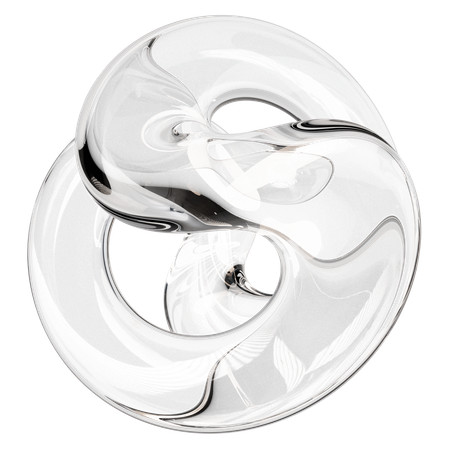 Sculpture abstraite en verre transparent  3D Icon