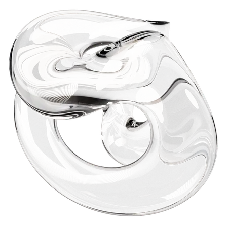 Sculpture abstraite en verre transparent  3D Icon