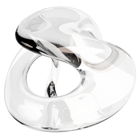 Sculpture abstraite en verre transparent  3D Icon