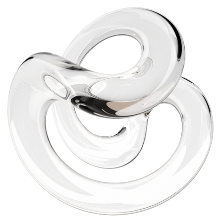 Sculpture abstraite en verre transparent  3D Icon