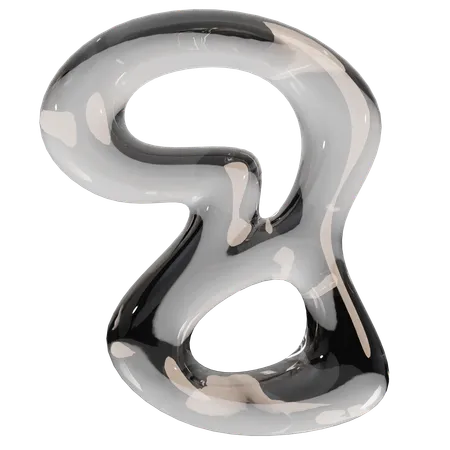 Sculpture abstraite en verre transparent  3D Icon