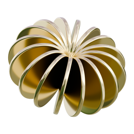 Sculpture décorative en métal de forme abstraite en forme de fleur  3D Icon