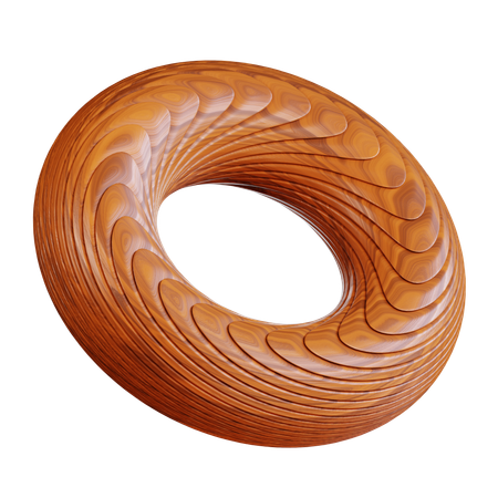 Sculpture en bois de tore  3D Icon